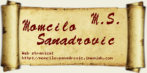 Momčilo Sanadrović vizit kartica